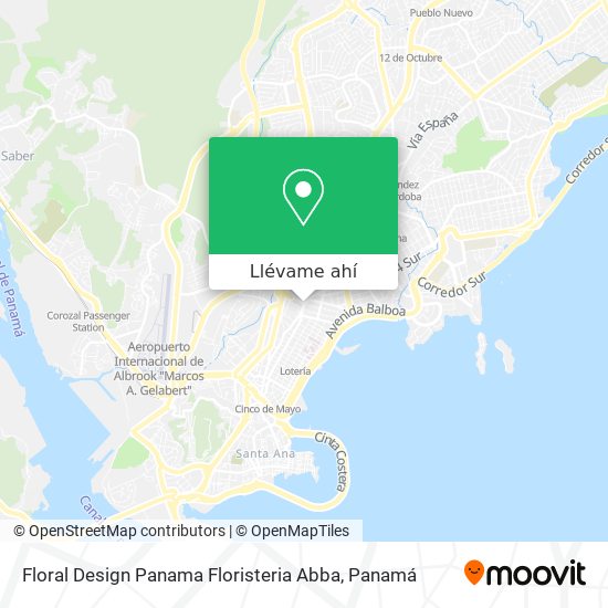 Mapa de Floral Design Panama Floristeria Abba