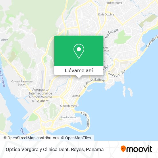Mapa de Optica Vergara y Clinica Dent. Reyes