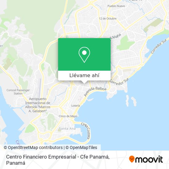 Mapa de Centro Financiero Empresarial - Cfe Panamá