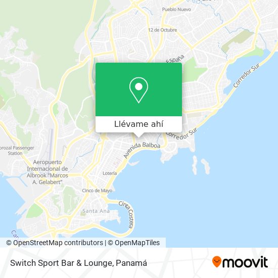 Mapa de Switch Sport Bar & Lounge