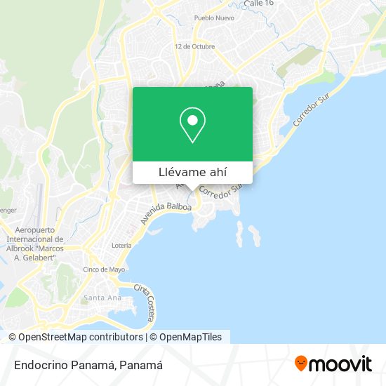 Mapa de Endocrino Panamá