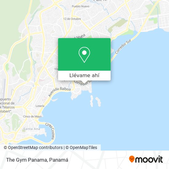 Mapa de The Gym Panama