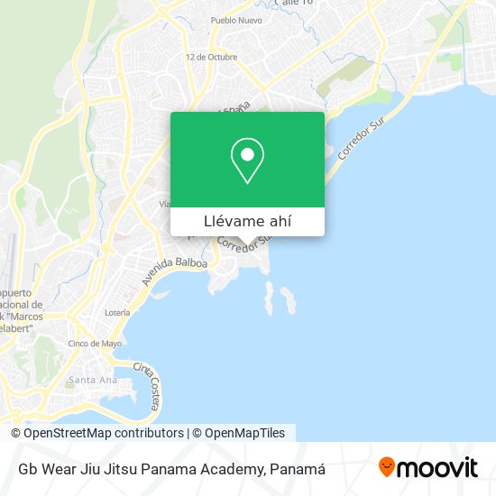 Mapa de Gb Wear Jiu Jitsu Panama Academy