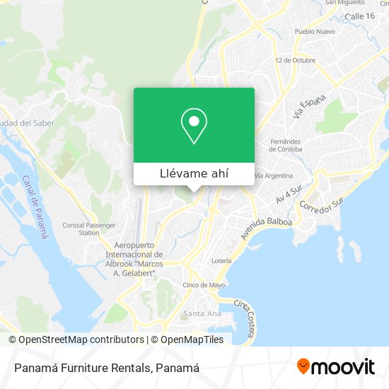 Mapa de Panamá Furniture Rentals