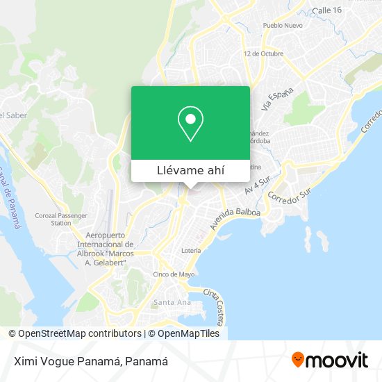 Mapa de Ximi Vogue Panamá
