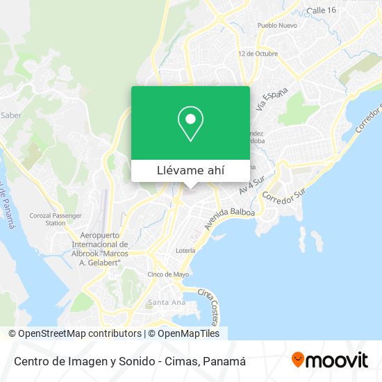 Mapa de Centro de Imagen y Sonido - Cimas