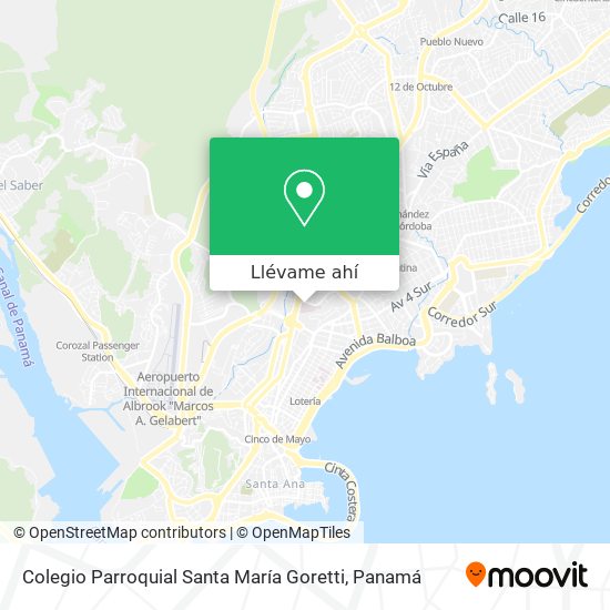 Mapa de Colegio Parroquial Santa María Goretti