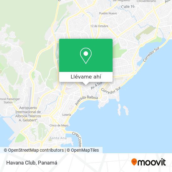 Mapa de Havana Club