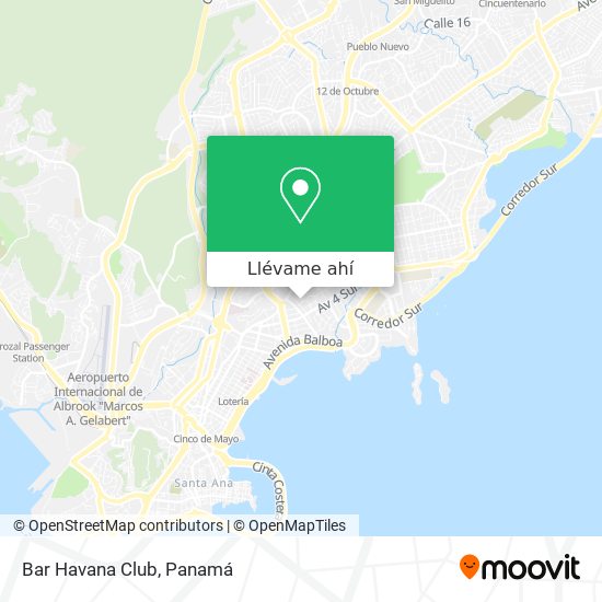 Mapa de Bar Havana Club