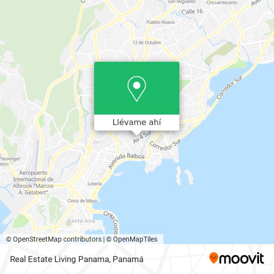 Mapa de Real Estate Living Panama