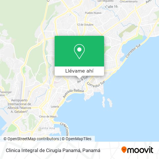 Mapa de Clinica Integral de Cirugía Panamá
