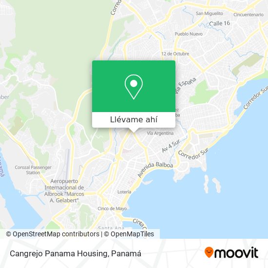 Mapa de Cangrejo Panama Housing