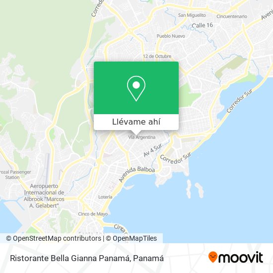 Mapa de Ristorante Bella Gianna Panamá