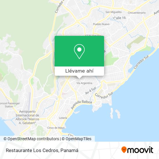 Mapa de Restaurante Los Cedros