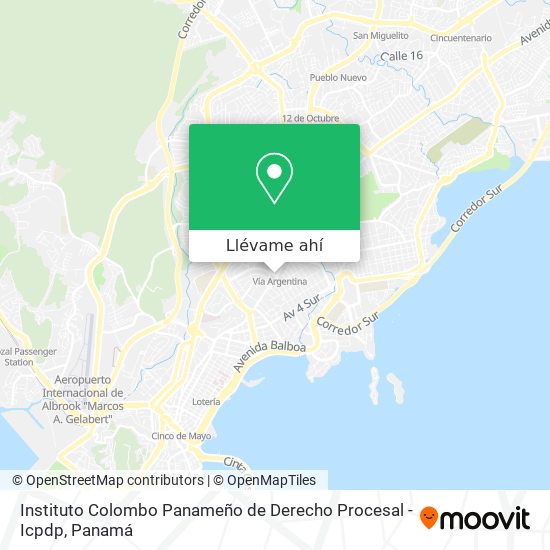 Mapa de Instituto Colombo Panameño de Derecho Procesal - Icpdp