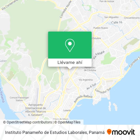Mapa de Instituto Panameño de Estudios Laborales