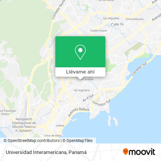 Mapa de Universidad Interamericana