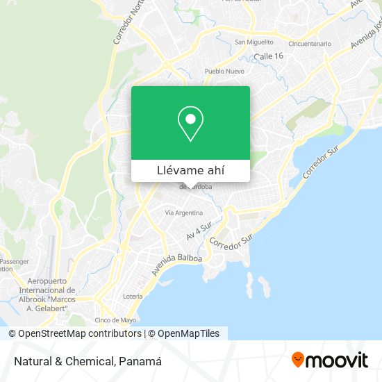 Mapa de Natural & Chemical