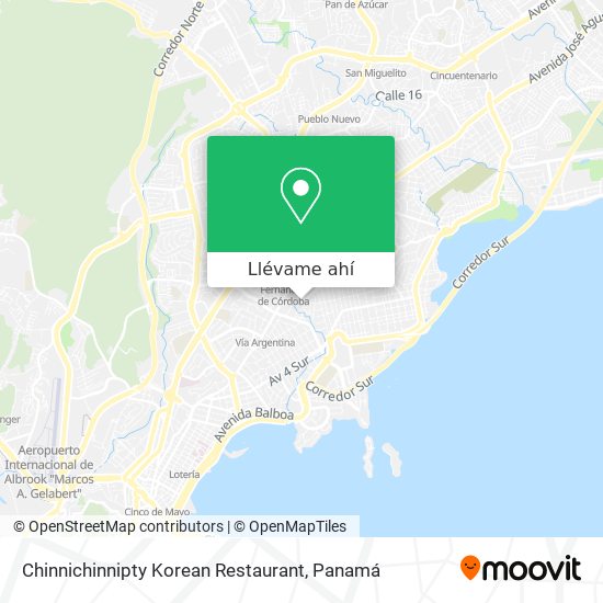 Mapa de Chinnichinnipty Korean Restaurant