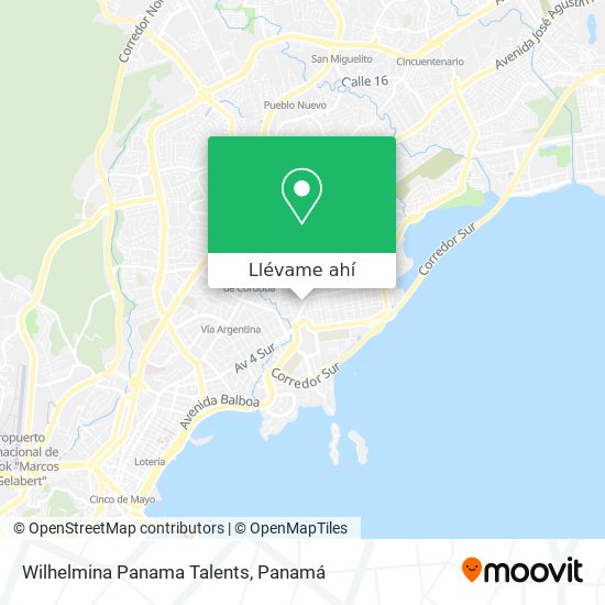 Mapa de Wilhelmina Panama Talents