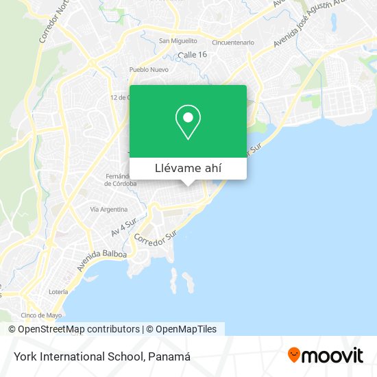 Mapa de York International School