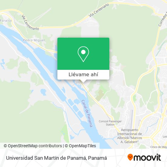 Mapa de Universidad San Martín de Panamá