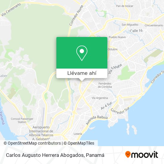 Mapa de Carlos Augusto Herrera Abogados