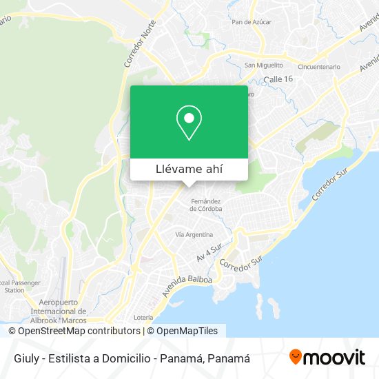 Mapa de Giuly - Estilista a Domicilio - Panamá