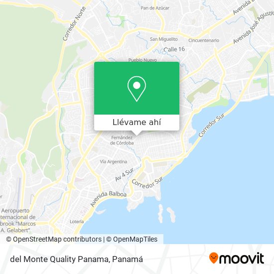 Mapa de del Monte Quality Panama
