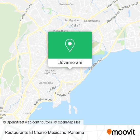 Mapa de Restaurante El Charro Mexicano