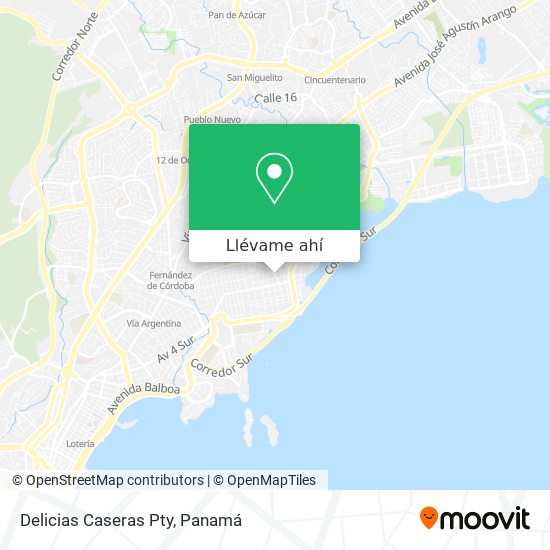 Mapa de Delicias Caseras Pty