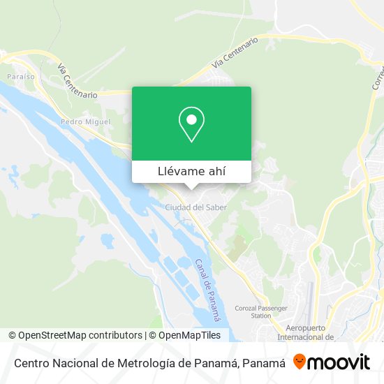 Mapa de Centro Nacional de Metrología de Panamá