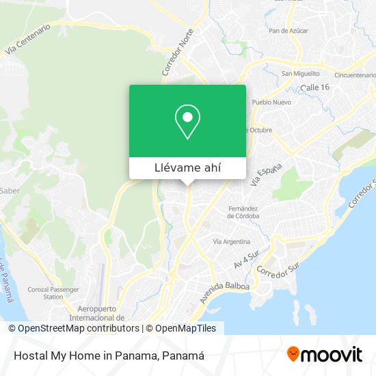 Mapa de Hostal My Home in Panama