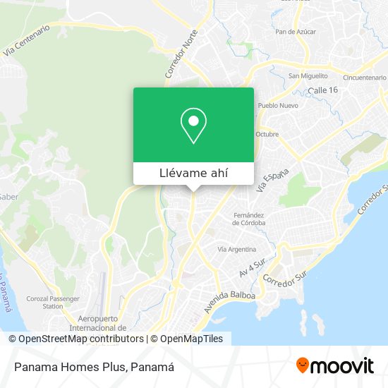 Mapa de Panama Homes Plus