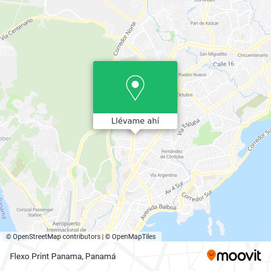 Mapa de Flexo Print Panama
