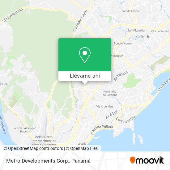 Mapa de Metro Developments Corp.