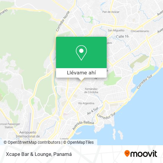 Mapa de Xcape Bar & Lounge