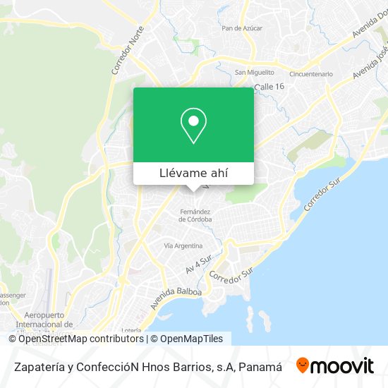 Mapa de Zapatería y ConfeccióN Hnos Barrios, s.A