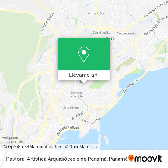 Mapa de Pastoral Artística Arquidiócesis de Panamá