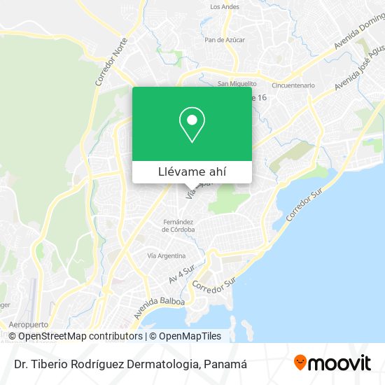 Mapa de Dr. Tiberio Rodríguez Dermatologia