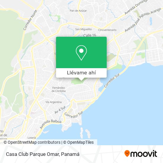 Mapa de Casa Club Parque Omar