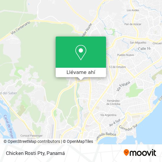 Mapa de Chicken Rosti Pty