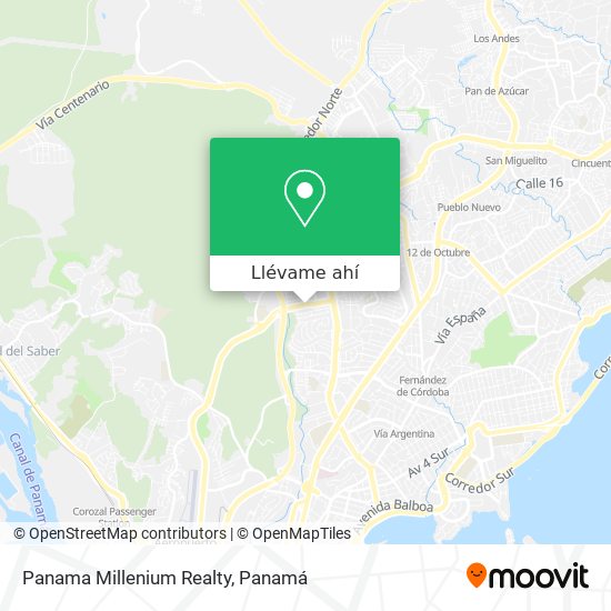Mapa de Panama Millenium Realty