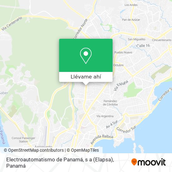 Mapa de Electroautomatismo de Panamá, s a (Elapsa)