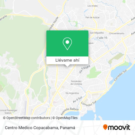 Mapa de Centro Medico Copacabama