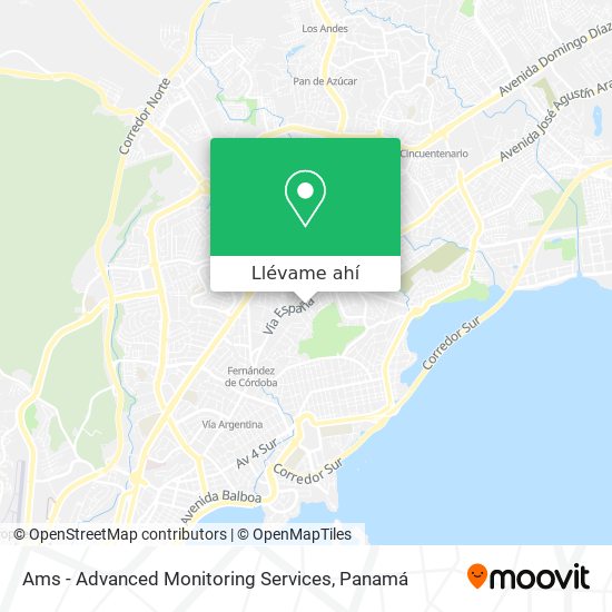Mapa de Ams - Advanced Monitoring Services