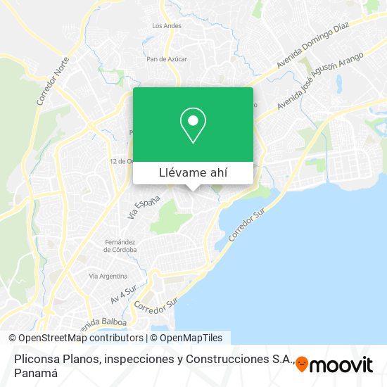 Mapa de Pliconsa Planos, inspecciones y Construcciones S.A.