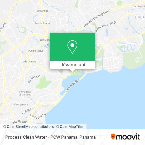 Mapa de Process Clean Water - PCW Panama