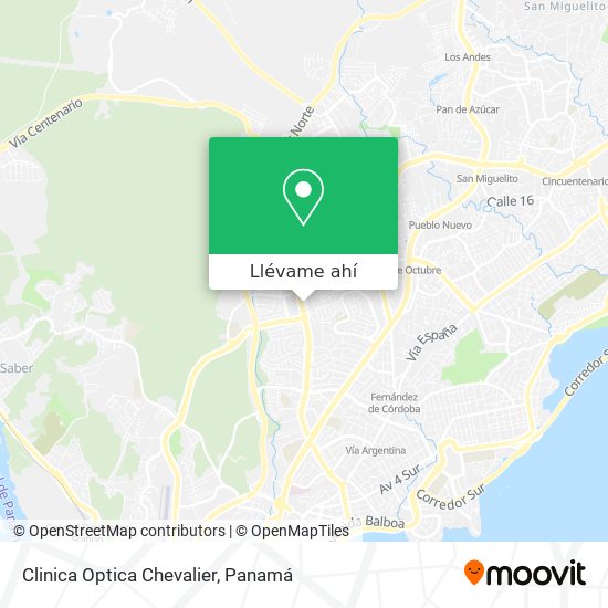 Mapa de Clinica Optica Chevalier