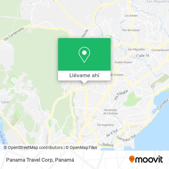 Mapa de Panama Travel Corp
